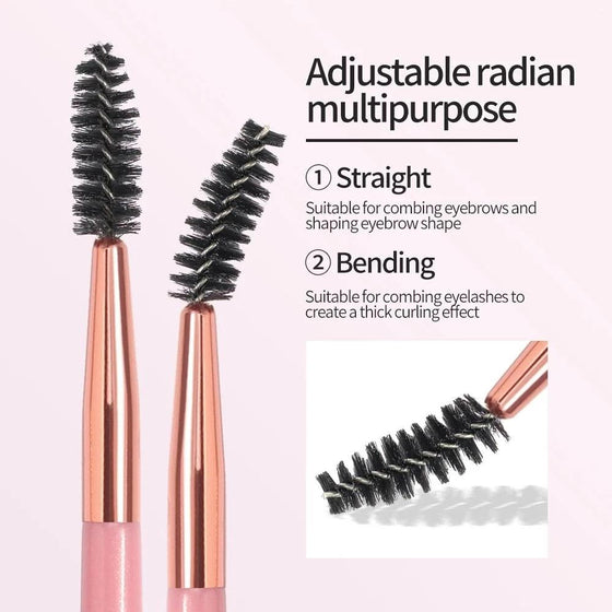 2 Pcs Double Hand Eyebrow Brushes