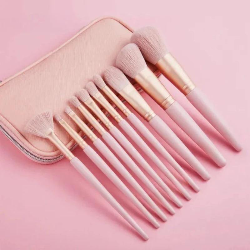 10/11/15 Pcs  Makeup Brush Set – Soft Bristle Brushes