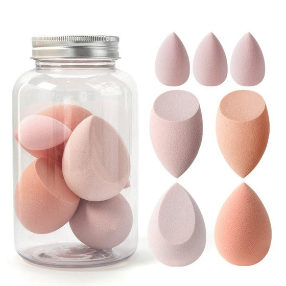 7 Pcs Makeup Sponge with Storage Box