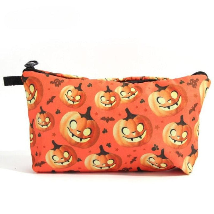 Pumpkin Makeup Organizer – Halloween Stylish PU Bag