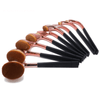 9 Piece High Shine Oval Brush Set