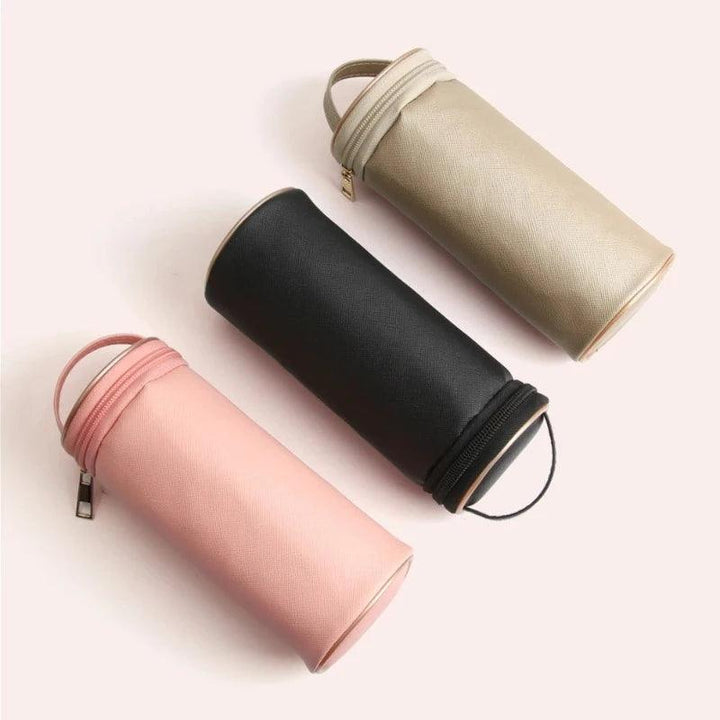 PU Leather Travel Makeup Brush Holder