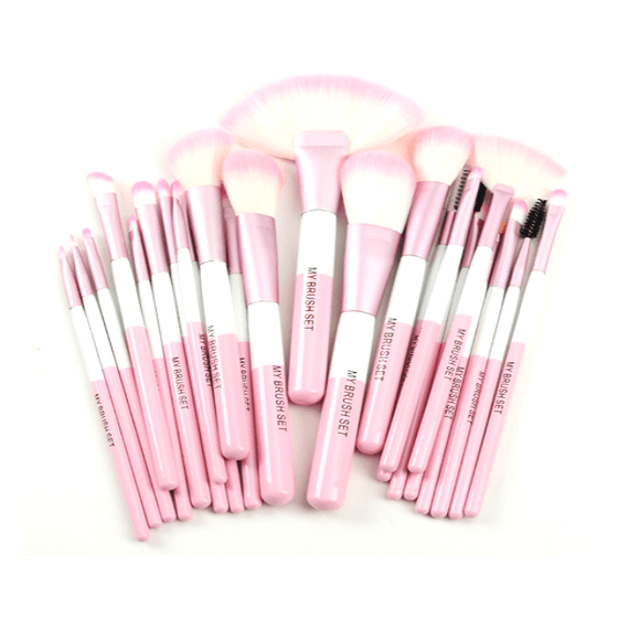 Babylicious Pink Heart 24 Piece Set , Make Up Brush - MyBrushSet, My Make-Up Brush Set
 - 1