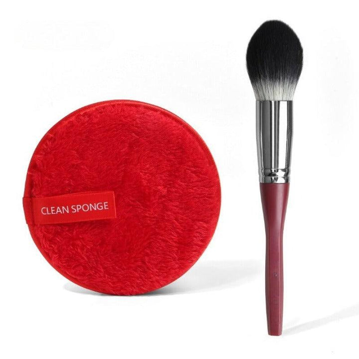 1 Pc Professional Makeup Brush with Puff for Flawless Blending