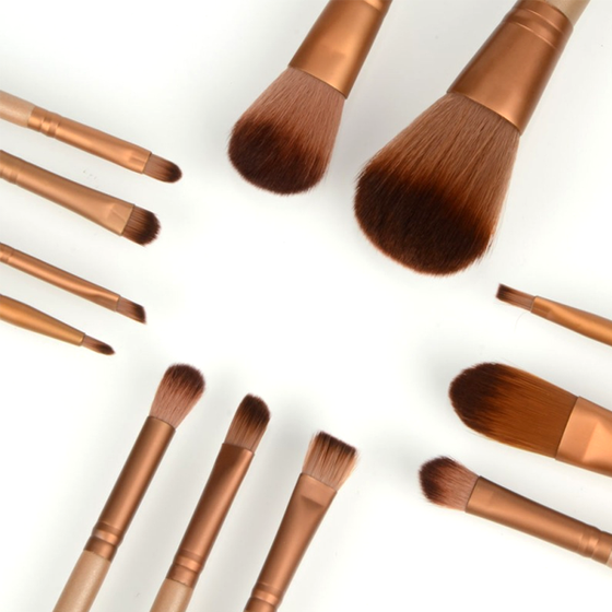 12 Piece Bronze Brush Set , Make Up Brush - My Make-Up Brush Set, My Make-Up Brush Set
 - 2