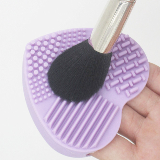 Heart Shape Silicone Cosmetic Brush Cleaner Board ,  - My Make-Up Brush Set, My Make-Up Brush Set
 - 2