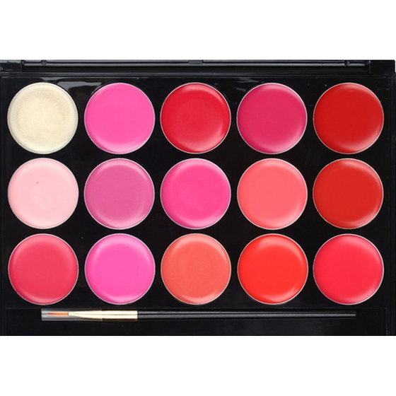 15 Color Lip Gloss palette , Beauty Blender - My Make-Up Brush Set, My Make-Up Brush Set
