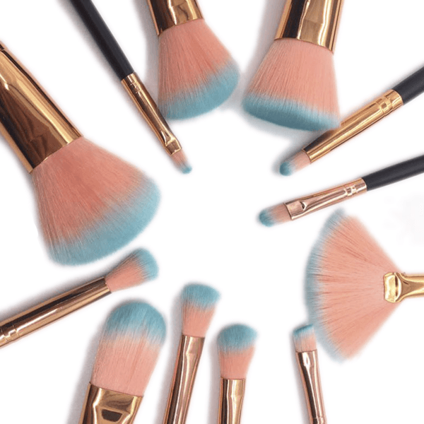 Gold Brush Set – 12 Piece Makeup Brushes For Flawless Looks