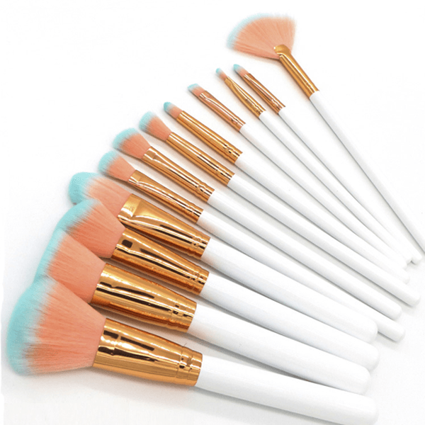 Gold Brush Set – 12 Piece Makeup Brushes For Flawless Looks