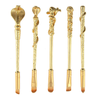 5 Piece Magic Potter Gold Inspired Brush Set