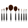 9 Piece High Shine Oval Brush Set