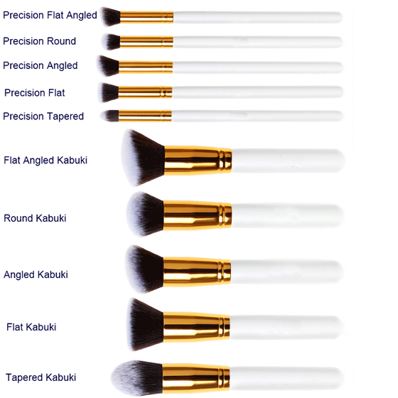 10 Piece Kabuki Brush Set