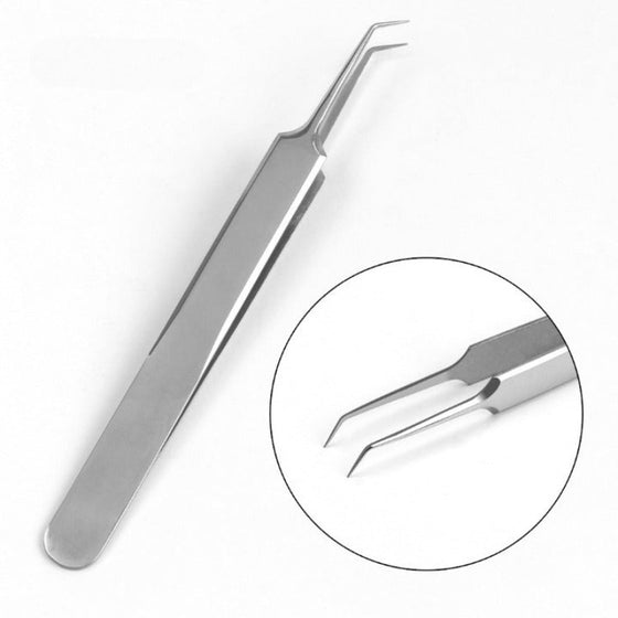 1Pc Blackhead Curved Needle Tweezer