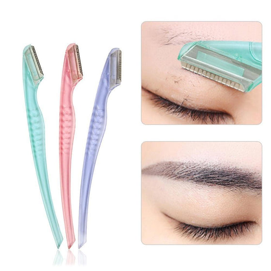 3 Pcs/Pack Colorful Eyebrow Razors