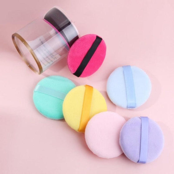 Professional 6 Pcs Colorful Round Shape Facial Makeup Sponge