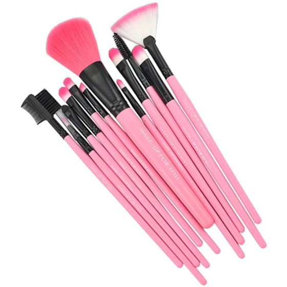 12 Piece Pink Glory Brush Set , Make Up Brush - MyBrushSet, My Make-Up Brush Set
 - 3