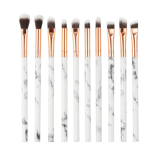 10 Piece Marble makeup  Brush Set