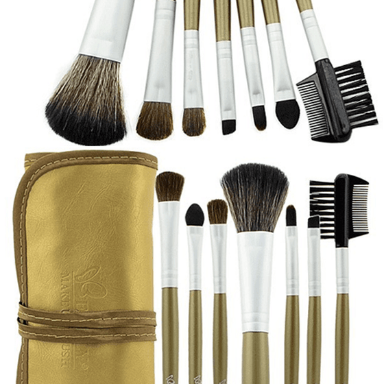 7 Piece Glamour Golden Set - Black Friday Special , Make Up Brush - MyBrushSet, My Make-Up Brush Set
 - 1