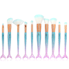 10 Piece Blue Mermaid Tail Brush Set