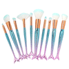 10 Piece Blue Mermaid Tail Brush Set