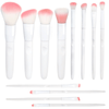 17 Piece Matte White & Pink Brush Set