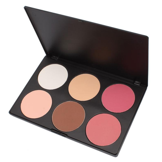 Pink and Peach 6 Color Blush Palette