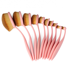  10 Piece Soft Pink Oval Brush Set ,  - My Make-Up Brush Set - US, My Make-Up Brush Set
 - 2