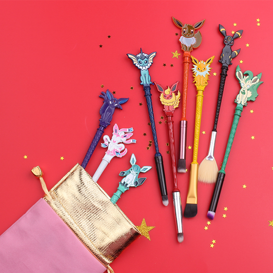 9 Piece Poké Inspired Makeup Brush Set