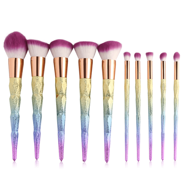 Magical Rainbow Brush Set – Soft Blending Makeup Brushes