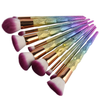 10 Piece Magical Rainbow Makeup Brush Set