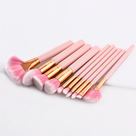 10 Piece Rosé Brush Set