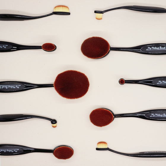 5 Piece Oval Best Makeup Brushes Set – Borkut