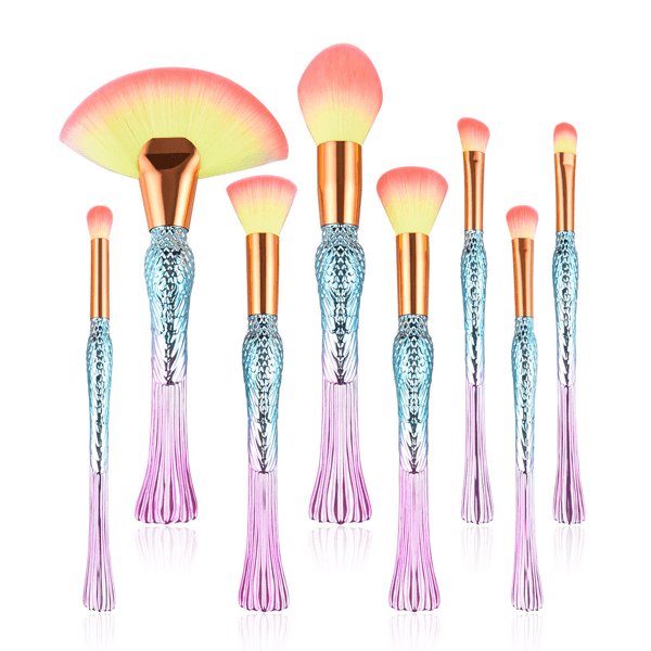 8 Piece Ultimate Mermaid Brush Set - Elevate Your Makeup Game