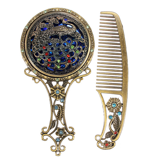 Vintage Hair Comb and Mirror